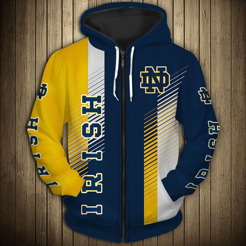 Notre Dame Fighting Irish Striped Hoodie - Classic Pride